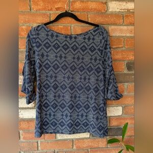 💥💥💥 Sale BANANA REPUBLIC BOAT NECK RUFFLE SLEEVE TOP SIZE S